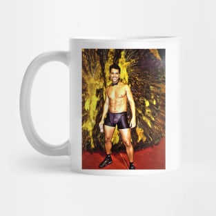 handsome latin in black shorts Mug